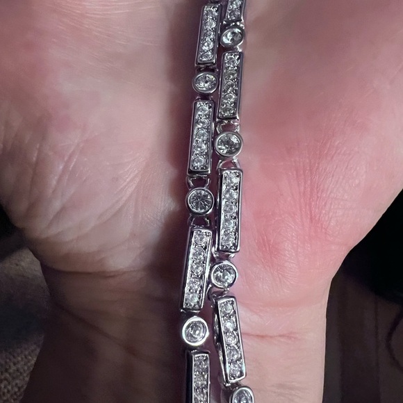 Kenneth Jay Lane Vintage CZ and Faux Pearls Drop Necklace - Picture 4 of 6